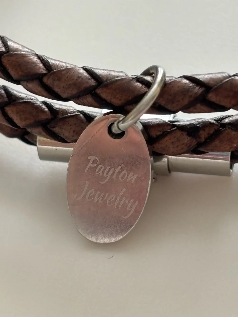 Triple Wrapped Leather Bracelet with Charms Magnetic closure.